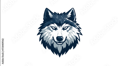 Wild Brave Animal Wolf Dog Fox Head Face Mascot