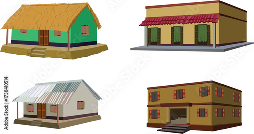 Explore the diversity of village homes with charming architectural styles, showcasing unique cultural designs and the beauty of rural community living
