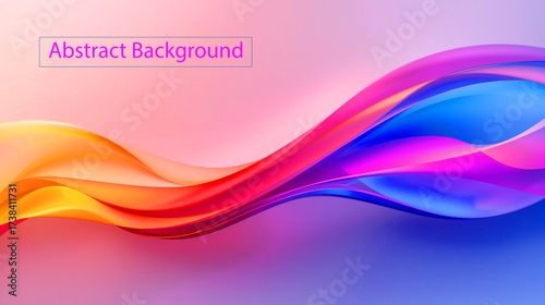 Abstract creative colourful wave on light background.