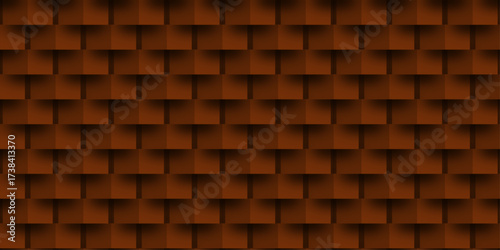 A seamless brown wooden texture pattern and chocolate leather design combine for a sweet, dark decoration backdrop. bar, vector, illustration, square, food, dessert, candy, block, metal, color