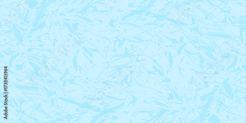 Frosty blue crumpled paper texture suggests a cold winter ice pattern on a window glass surface. screen, sheet, frost, water, backgrounds, snow, nature, textured, color, natural, season. 