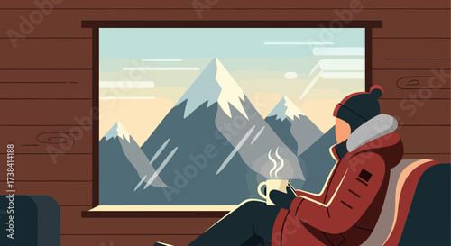 Cozy Cabin Retreat With Mountain View And Hot Beverage