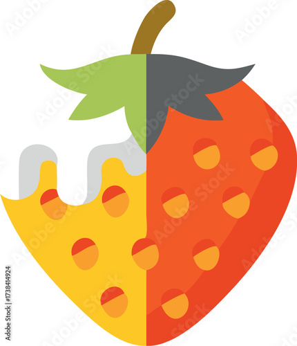 melted strawberry design