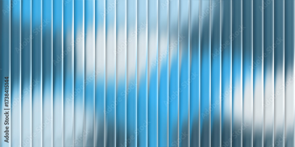 Obraz premium Abstract Blue Metallic Stripes Background Texture with Glossy Vertical Lines and Light Reflection