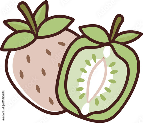 strawberry and kiwi slice