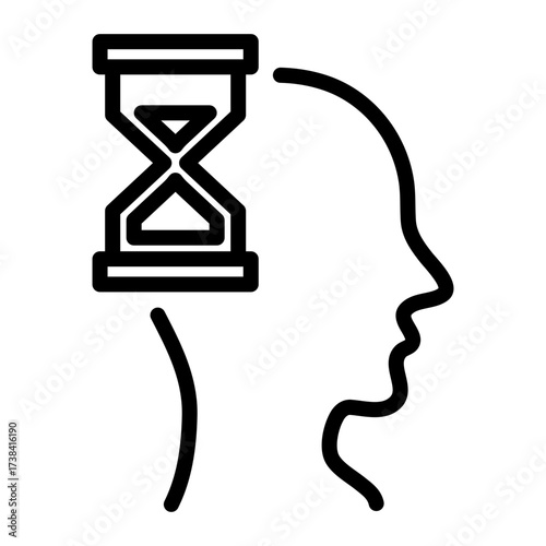 Time Management simple line icon