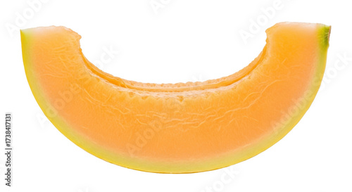 Foto Isolated cantaloupe melon crescent, healthy food treat, juicy summer refreshment