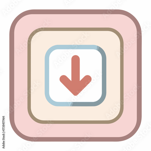 Sleek Volume Down Control Icon Design