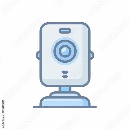 Two-Tone Webcam Outline Icon Design
