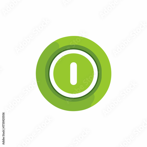 Minimalist Pause Button Icon in Geometric Style