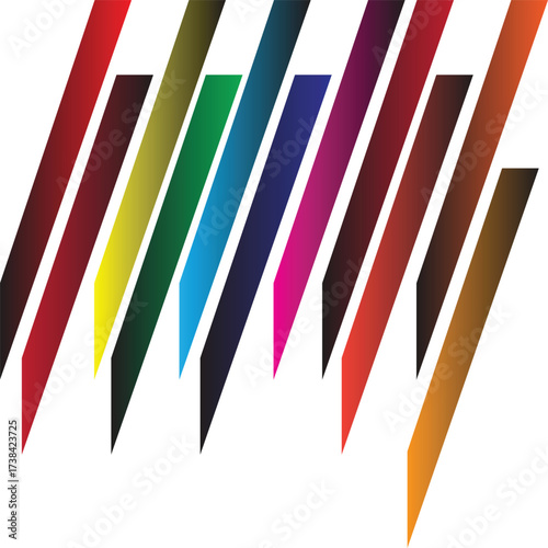 Vibrant diagonal stripes of color create a dynamic and abstract visual spectrum