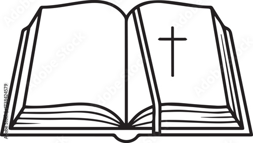 Open Bible with Christian Cross symbol offers hope and spiritual guidance for faithful seekers worldwide