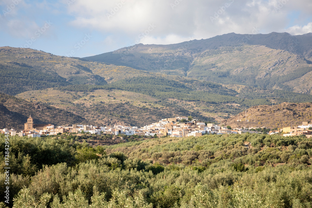 Fototapeta premium a view of Abrucena village, province of Almeria, Andalusia, Spain