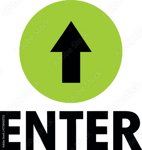 Enter up Arrow sign vector Safety signs and symbols.