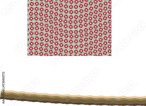 Expandable Pattern of Flowers and Leaves Decoration