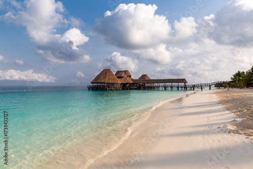 Kendwa beach bungalow on the island of Zanzibar