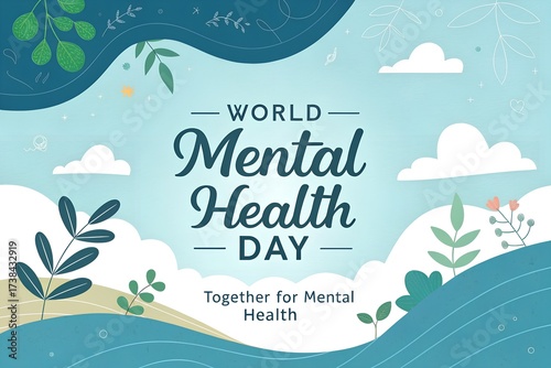 Wallpaper Mural Celebrating world mental health day with nature and positive message of support Torontodigital.ca