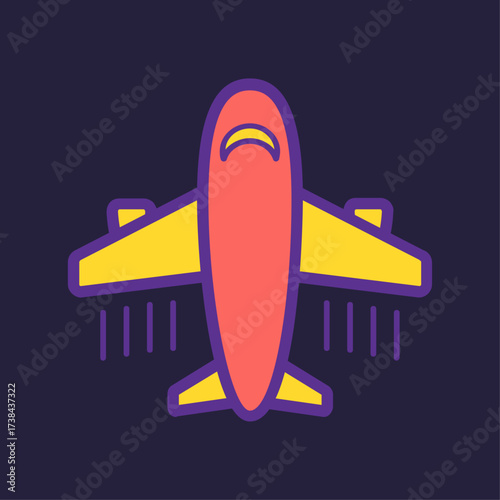 Airplane Top View Vector – Aviation, Travel Air Cargo Illustration