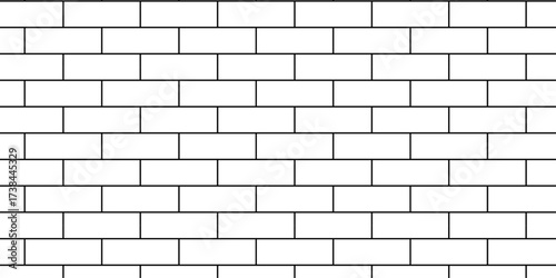 Pavement concrete road seamless mosaic stone concrete wall surface tiles. subway vector block rock white brick wall texture background.	
