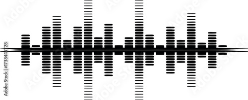 Audio equalizer sound wave vector illustration graphic