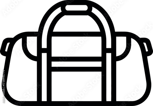 Duffel bag icon vector travel gym bag design element
