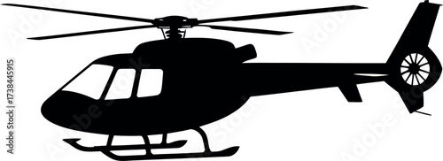 Helicopter silhouette aviation transport vehicle fly