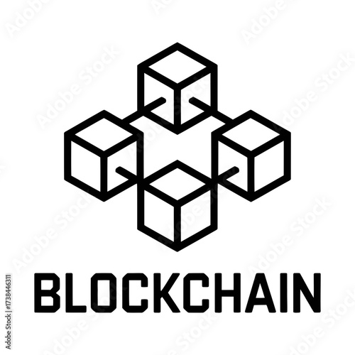 Blockchain technology network digital currency concept