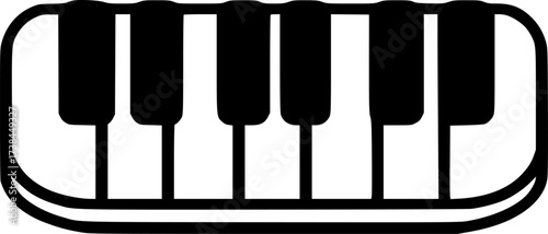 Piano Key, clipart sign, symbol, vector, art
