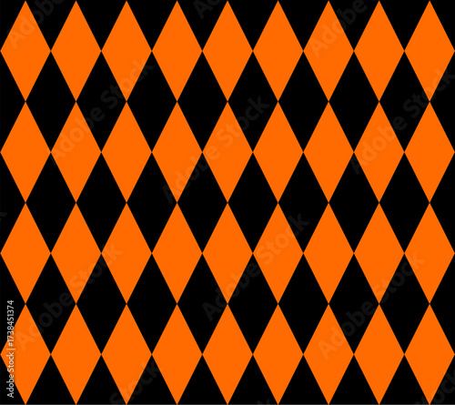 black and orange diamond background
