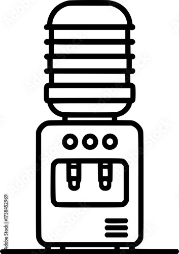 Water cooler. Bottled water sign, symbol, vector, art