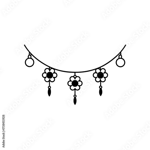 Floral garland hanging design