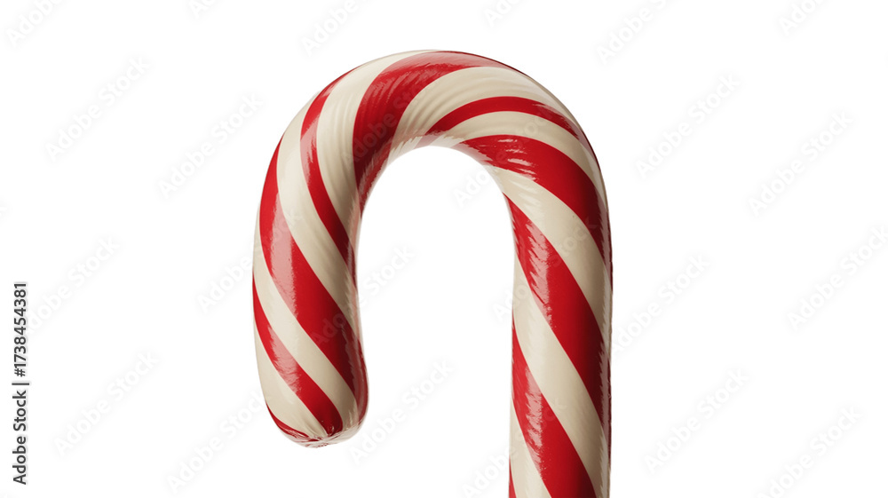 Obraz premium A close-up shot of a classic red and white striped candy cane.