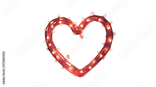 A radiant heart-shaped light illuminating love and affection.