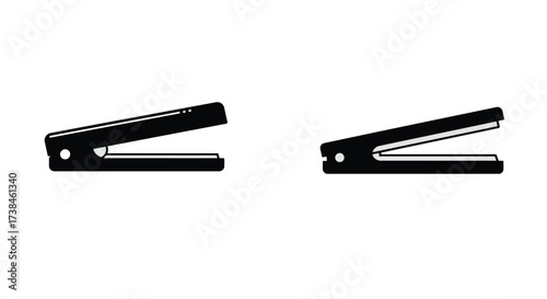 Two black staple guns are displayed on a plain white background