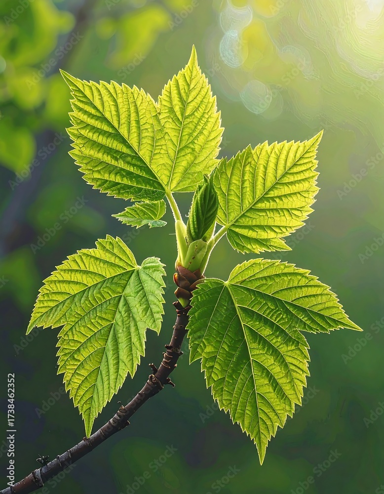 Fototapeta premium Fresh spring leaves