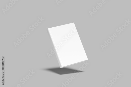 Blank softcover book mockups. Vector illustration isolated on white background. It can be used for promo, catalogs, brochures, magazines, design book 3d mockup