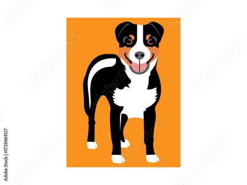 dog silhouette icon flat vector illustration design. puppy emotions, animal icons for design, 