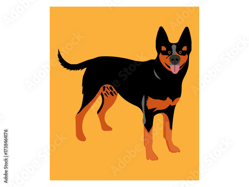dog silhouette icon flat vector illustration design. puppy emotions, animal icons for design, 