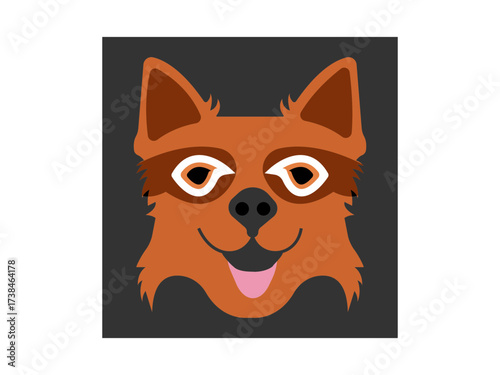dog silhouette icon flat vector illustration design. puppy emotions, animal icons for design, 