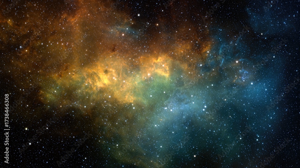 Fototapeta premium Close up View of Vibrant Star Cluster in Geometric Cosmic Formation