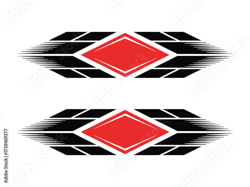 Car stickers and racing stripes vector designs for sporty vehicle decals custom wraps auto modification tuning graphics and high speed dynamic design projects