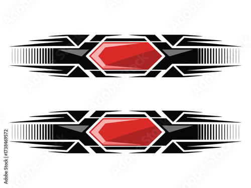 Car stickers and racing stripes vector designs for sporty vehicle decals custom wraps auto modification tuning graphics and high speed dynamic design projects