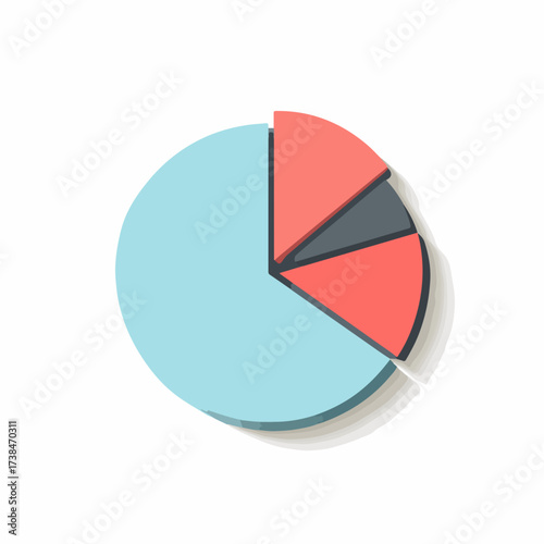 Free Download Minimalist Pie Chart Flat Icon Design - GFXLoad