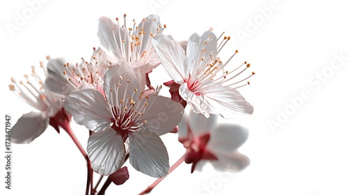 white flower isolated on white