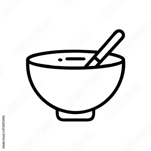 Minimalist singing bowl with stick 