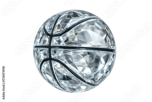 Diamond basketball ball representing luxury and wealth in sport