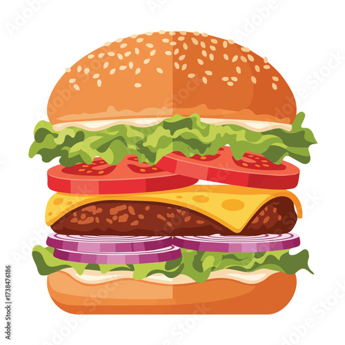 Cheeseburger vector design