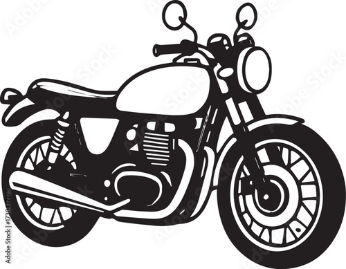 Vintage Motorcycle Silhouette: A classic motorcycle silhouette against a neutral backdrop evokes a sense of freedom, adventure, and the open road.  