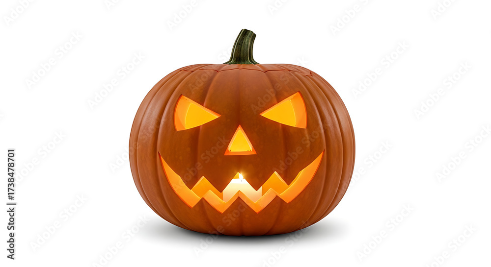 Fototapeta premium halloween pumpkin isolated on white