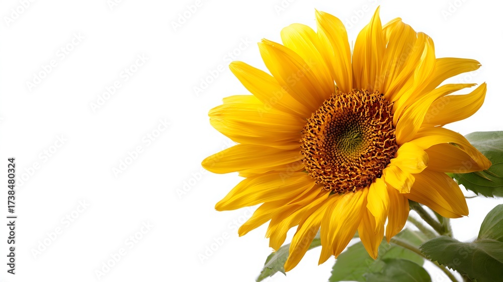 Fototapeta premium sunflower isolated on white background